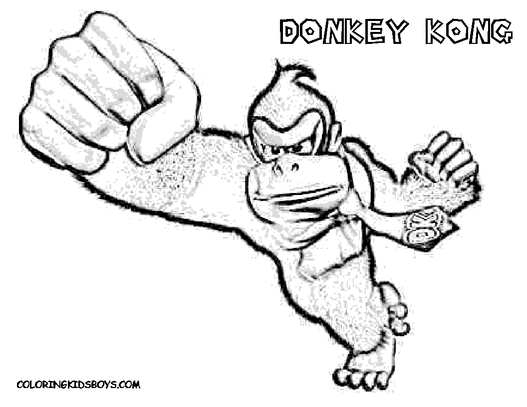 Dessin à colorier: Donkey Kong (Jeux Vidéos) #112180 - Coloriages à Imprimer Gratuits