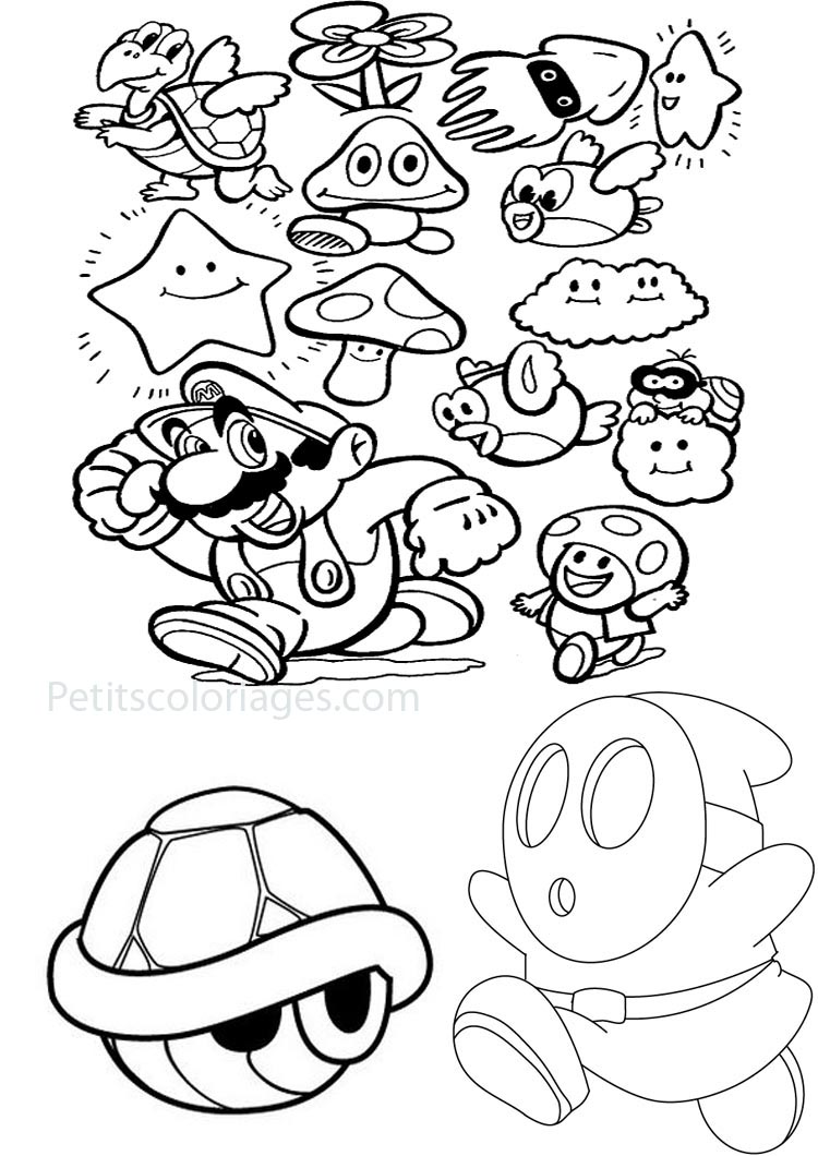 Dessin à colorier: Mario Bros (Jeux Vidéos) #112513 - Coloriages à Imprimer Gratuits