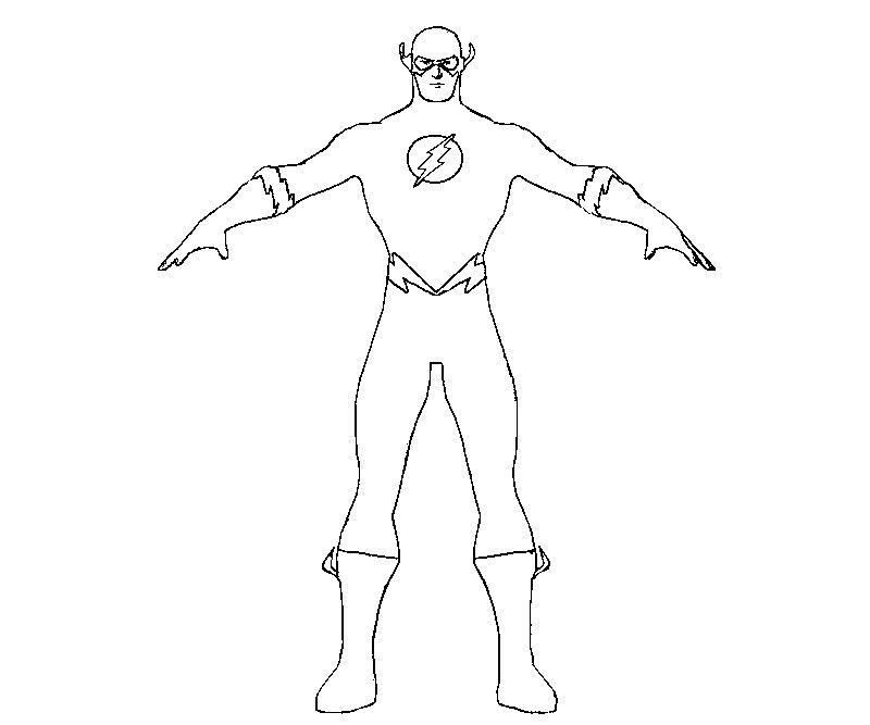 Dessin à colorier: Flash (Super-héros) #83366 - Coloriages à Imprimer Gratuits