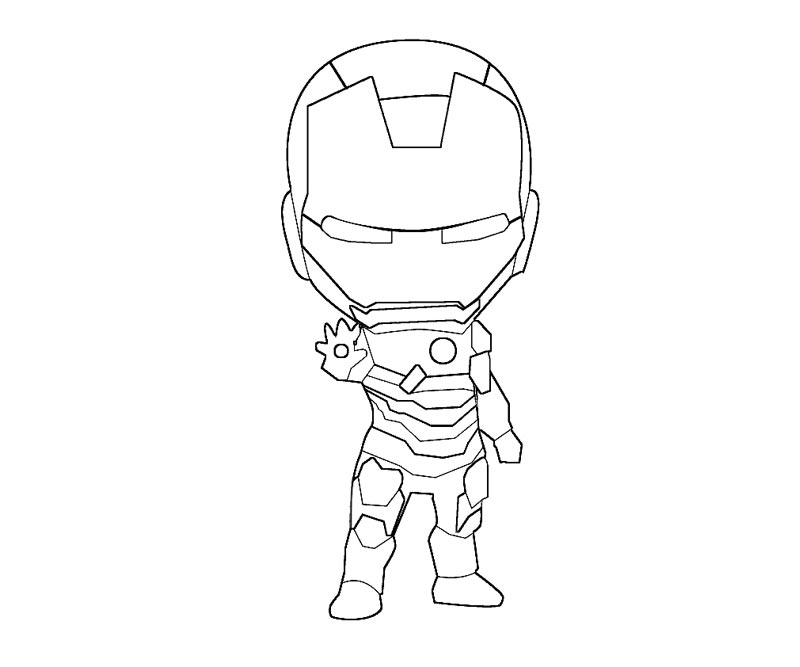 Dessin à colorier: Iron Man (Super-héros) #80541 - Coloriages à Imprimer Gratuits