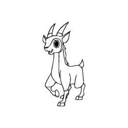 Dessin à colorier: Antilope (Animaux) #22624 - Coloriages à Imprimer Gratuits