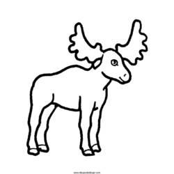 Dessin à colorier: Antilope (Animaux) #22653 - Coloriages à Imprimer Gratuits
