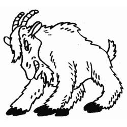 Dessin à colorier: Chèvre (Animaux) #2441 - Coloriages à Imprimer Gratuits