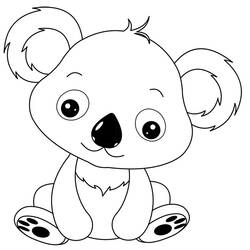 Dessin à colorier: Koala (Animaux) #9346 - Coloriages à Imprimer Gratuits