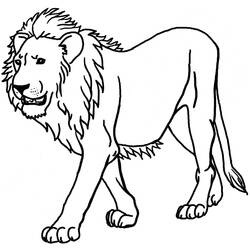 Dessin à colorier: Lion (Animaux) #10249 - Coloriages à Imprimer Gratuits
