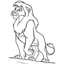 Dessin à colorier: Lion (Animaux) #10301 - Coloriages à Imprimer Gratuits