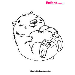 Dessin à colorier: Marmotte (Animaux) #10893 - Coloriages à Imprimer Gratuits