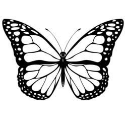 Dessin à colorier: Papillon (Animaux) #15662 - Coloriages à Imprimer Gratuits