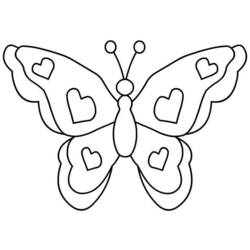 Dessin à colorier: Papillon (Animaux) #15671 - Coloriages à Imprimer Gratuits