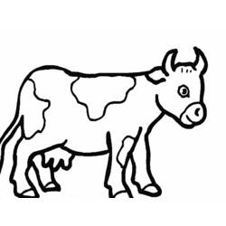 Dessin à colorier: Vache (Animaux) #13187 - Coloriages à Imprimer Gratuits