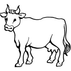Dessin à colorier: Vache (Animaux) #13195 - Coloriages à Imprimer Gratuits