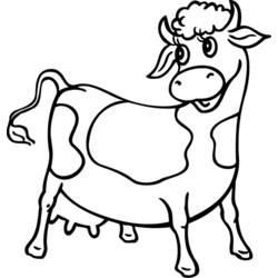 Dessin à colorier: Vache (Animaux) #13205 - Coloriages à Imprimer Gratuits