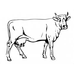 Dessin à colorier: Vache (Animaux) #13261 - Coloriages à Imprimer Gratuits