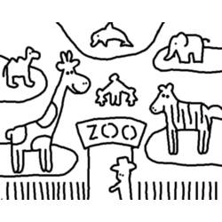 Dessin à colorier: Zoo (Animaux) #12734 - Coloriages à Imprimer Gratuits