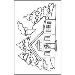 Dessin à colorier: Chalet (Bâtiments et Architecture) #169940 - Coloriages à Imprimer Gratuits
