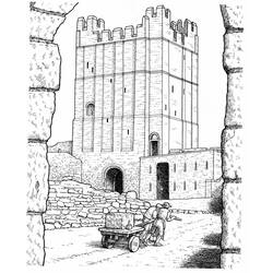 Dessin à colorier: Chateau (Bâtiments et Architecture) #62292 - Coloriages à Imprimer Gratuits