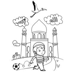 Dessin à colorier: Mosquée (Bâtiments et Architecture) #64511 - Coloriages à Imprimer Gratuits