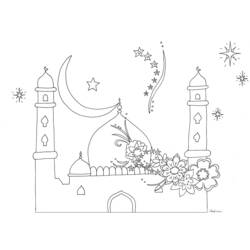 Dessin à colorier: Mosquée (Bâtiments et Architecture) #64515 - Coloriages à Imprimer Gratuits