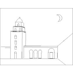Dessin à colorier: Mosquée (Bâtiments et Architecture) #64569 - Coloriages à Imprimer Gratuits