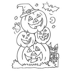 Dessin à colorier: Halloween (Fêtes et Occasions spéciales) #55145 - Coloriages à Imprimer Gratuits