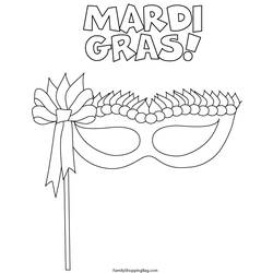 Dessin à colorier: Mardi Gras (Fêtes et Occasions spéciales) #60663 - Coloriages à Imprimer Gratuits