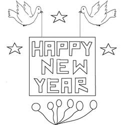 Dessin à colorier: Nouvel An (Fêtes et Occasions spéciales) #60861 - Coloriages à Imprimer Gratuits