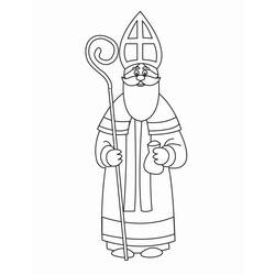 Dessin à colorier: Saint Nicolas (Fêtes et Occasions spéciales) #59253 - Coloriages à Imprimer Gratuits