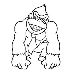 Dessin à colorier: Donkey Kong (Jeux Vidéos) #112166 - Coloriages à Imprimer Gratuits