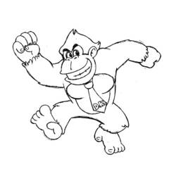 Dessin à colorier: Donkey Kong (Jeux Vidéos) #112175 - Coloriages à Imprimer Gratuits