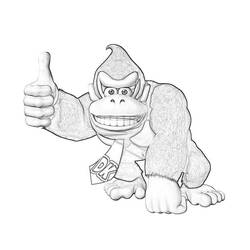 Dessin à colorier: Donkey Kong (Jeux Vidéos) #112190 - Coloriages à Imprimer Gratuits