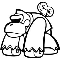 Dessin à colorier: Donkey Kong (Jeux Vidéos) #112258 - Coloriages à Imprimer Gratuits