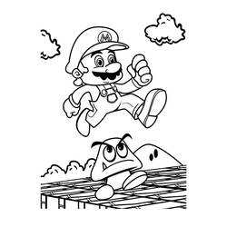 Dessin à colorier: Mario Bros (Jeux Vidéos) #112603 - Coloriages à Imprimer Gratuits