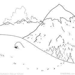 Dessin à colorier: Montagne (Nature) #156479 - Coloriages à Imprimer Gratuits