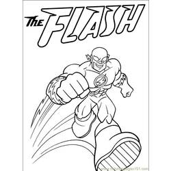 Dessin à colorier: Flash (Super-héros) #83349 - Coloriages à Imprimer Gratuits