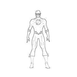 Dessin à colorier: Flash (Super-héros) #83371 - Coloriages à Imprimer Gratuits