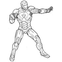 Dessin à colorier: Iron Man (Super-héros) #80650 - Coloriages à Imprimer Gratuits
