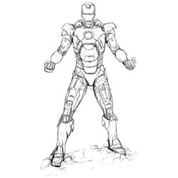 Dessin à colorier: Iron Man (Super-héros) #80701 - Coloriages à Imprimer Gratuits