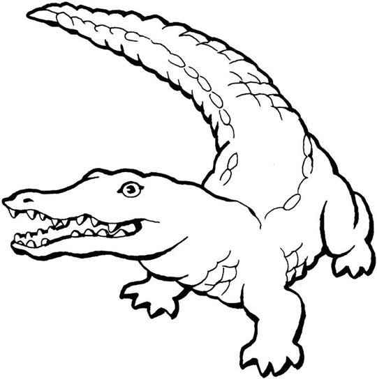 Dessin à colorier: Alligator (Animaux) #376 - Coloriages à Imprimer Gratuits