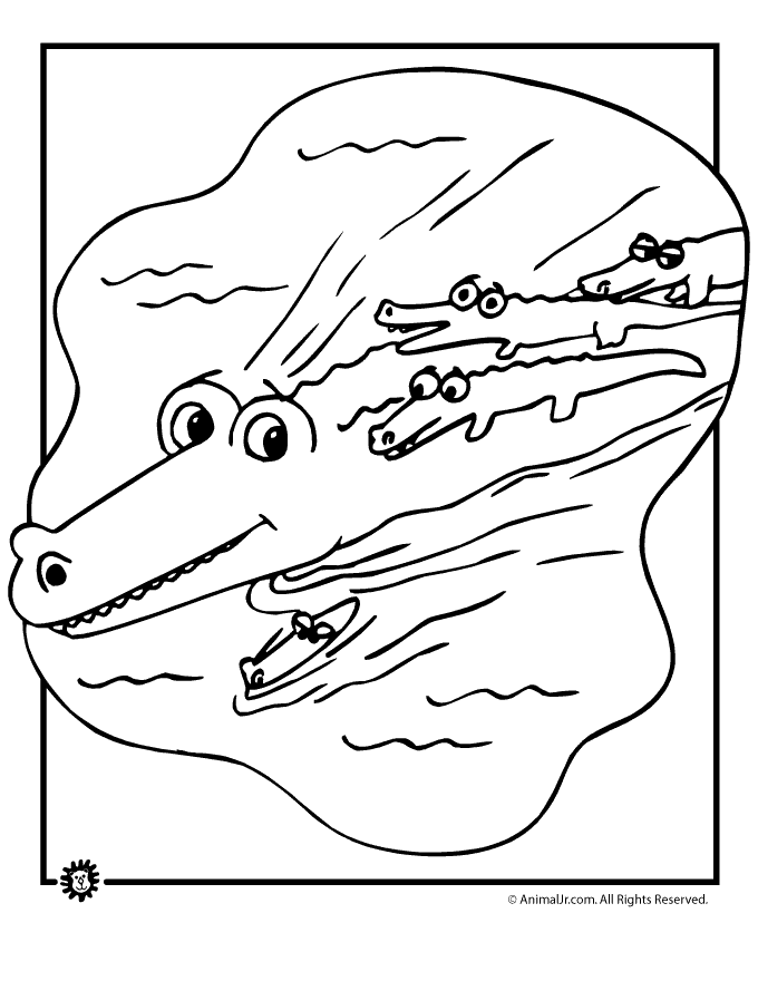 Dessin à colorier: Alligator (Animaux) #405 - Coloriages à Imprimer Gratuits
