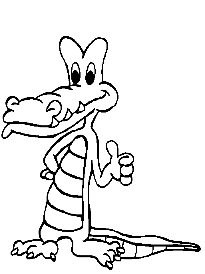 Dessin à colorier: Alligator (Animaux) #406 - Coloriages à Imprimer Gratuits