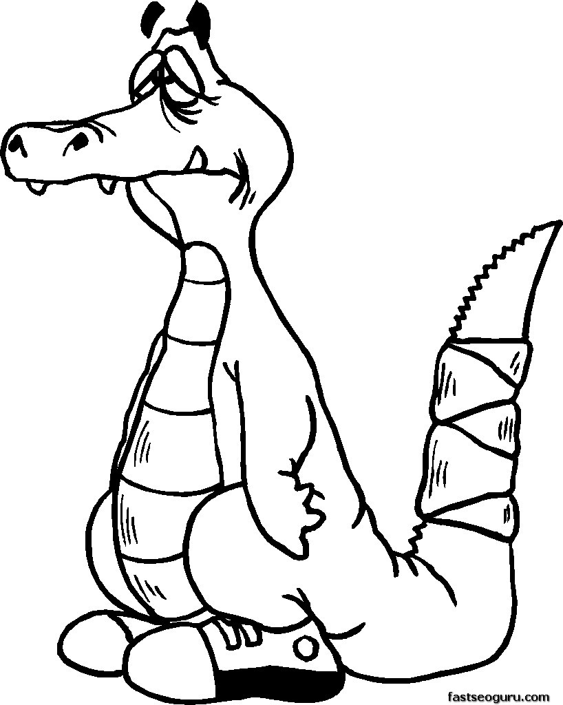 Dessin à colorier: Alligator (Animaux) #428 - Coloriages à Imprimer Gratuits