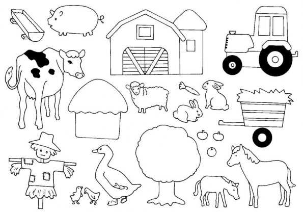 Dessin à colorier: Animaux de la ferme (Animaux) #21388 - Coloriages à Imprimer Gratuits