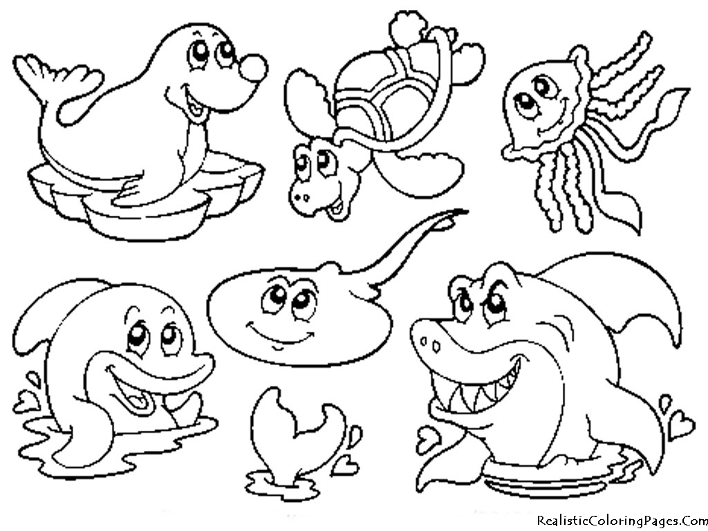 Dessin à colorier: Animaux marins (Animaux) #22092 - Coloriages à Imprimer Gratuits