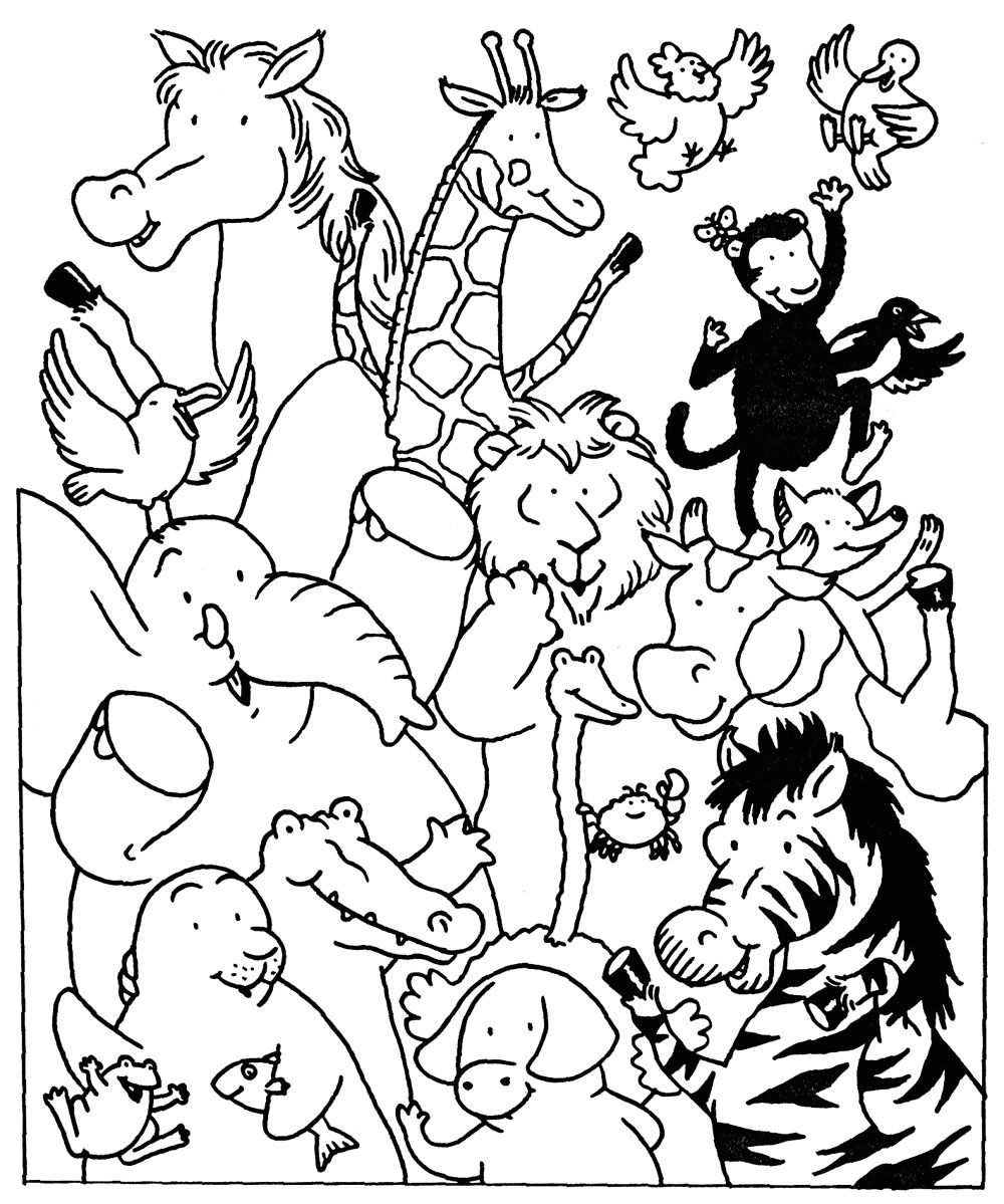 Dessin à colorier: Animaux sauvages / de la jungle (Animaux) #21080 - Coloriages à Imprimer Gratuits