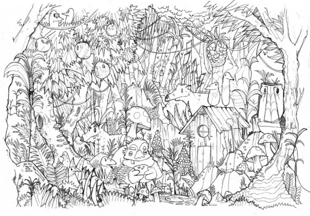 Dessin à colorier: Animaux sauvages / de la jungle (Animaux) #21245 - Coloriages à Imprimer Gratuits