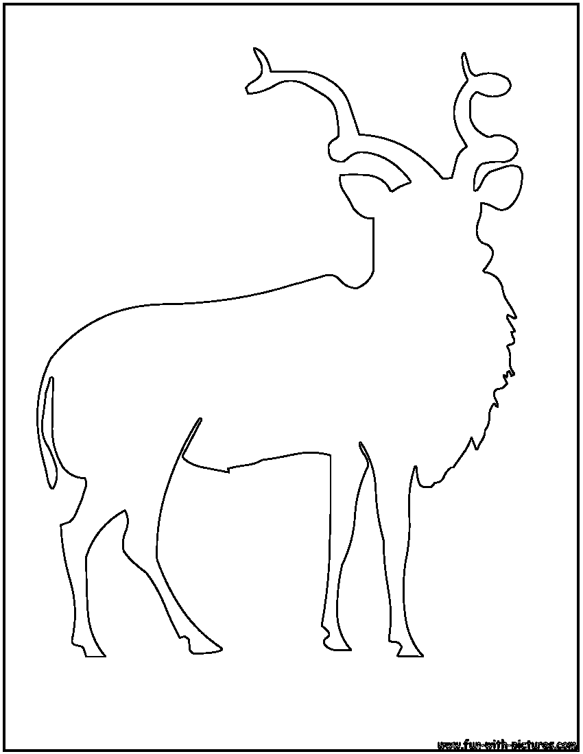 Dessin à colorier: Antilope (Animaux) #22640 - Coloriages à Imprimer Gratuits