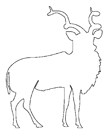 Dessin à colorier: Antilope (Animaux) #22658 - Coloriages à Imprimer Gratuits