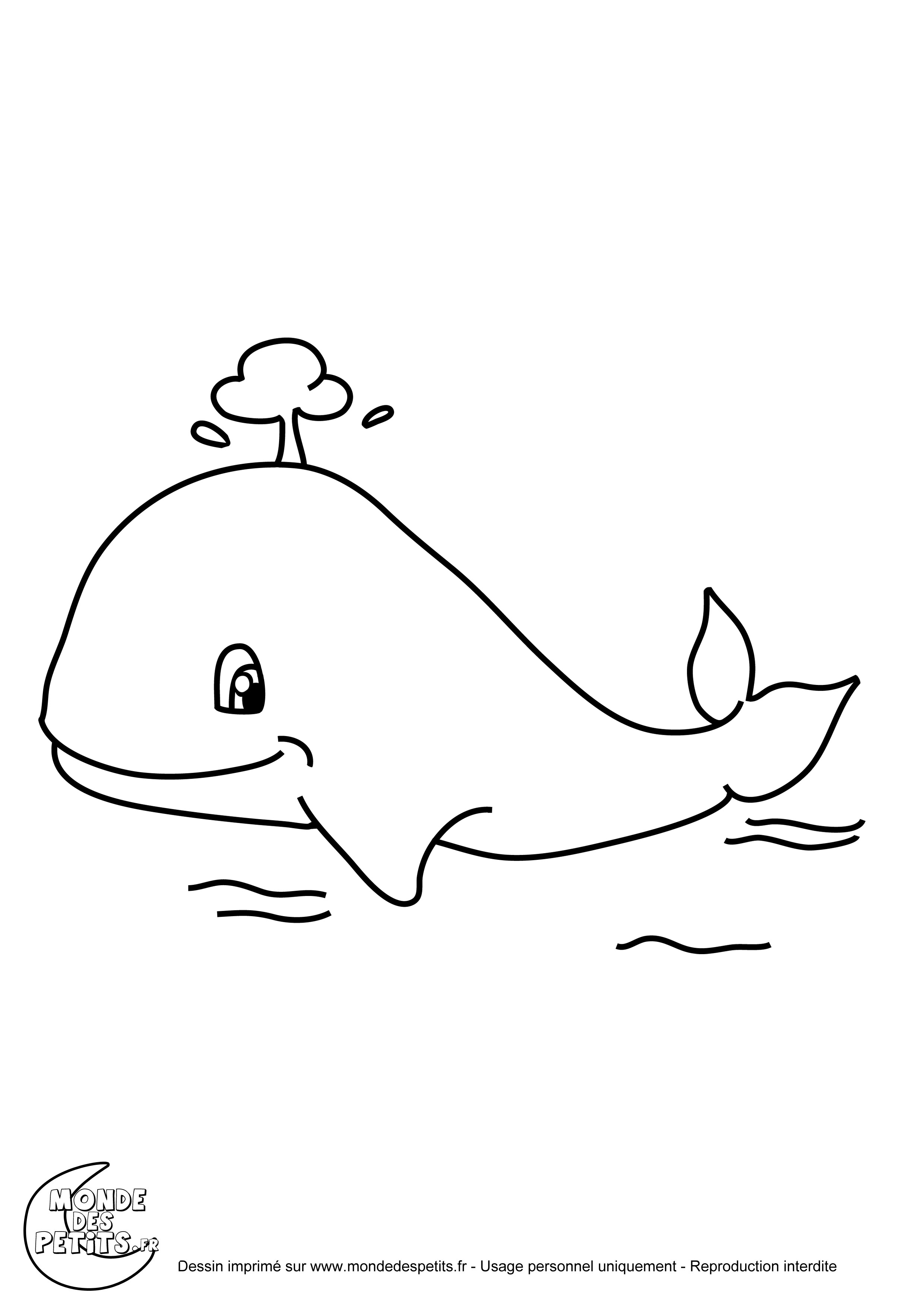 Dessin à colorier: Baleine (Animaux) #942 - Coloriages à Imprimer Gratuits