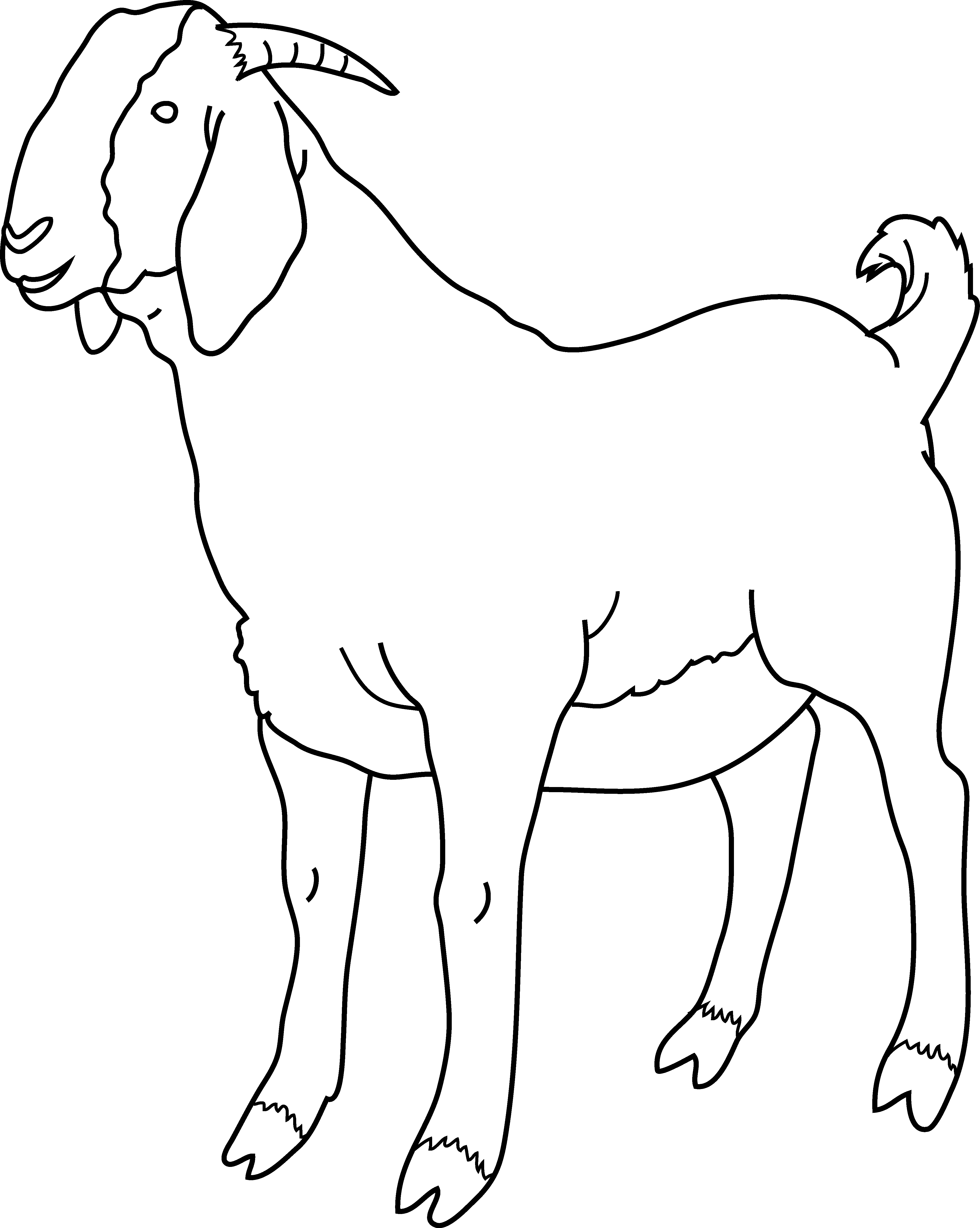 Dessin à colorier: Chèvre (Animaux) #2381 - Coloriages à Imprimer Gratuits