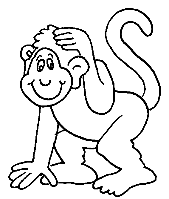 Dessin à colorier: Chimpanzé (Animaux) #2809 - Coloriages à Imprimer Gratuits